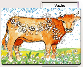 Vache ferme abstraite